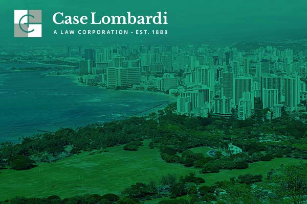 image of Honolulu skyline from Case Lombardi A Law Corporation Website